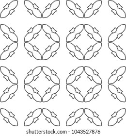 Seamless vector pattern. Background texture in geometric ornamental style.