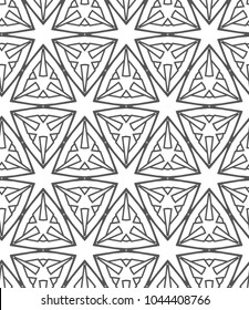 Seamless vector pattern. Background texture in geometric ornamental style.