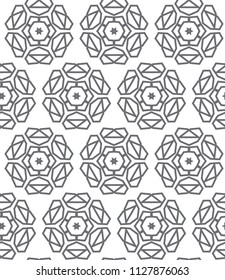 Seamless vector pattern. Background texture in geometric ornamental style.