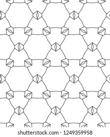 Seamless vector pattern. Background texture in geometric ornamental style.