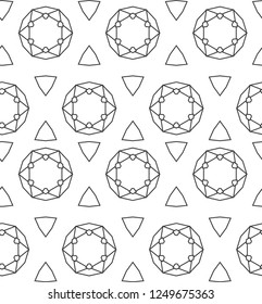 Seamless vector pattern. Background texture in geometric ornamental style.