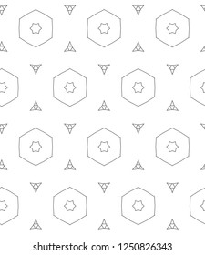 Seamless vector pattern. Background texture in geometric ornamental style.