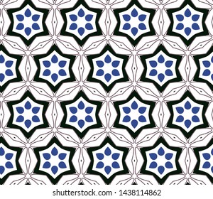 Seamless vector pattern. Background texture in geometric ornamental style.
