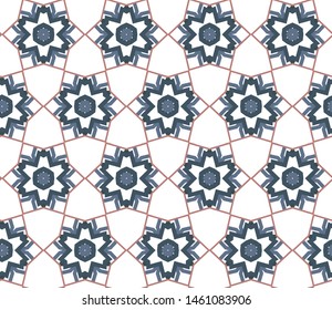 Seamless vector pattern. Background texture in geometric ornamental style.