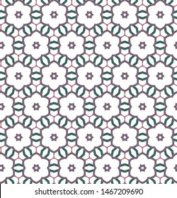 Seamless vector pattern. Background texture in geometric ornamental style.
