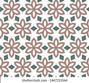 Seamless vector pattern. Background texture in geometric ornamental style.