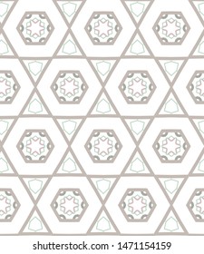 Seamless vector pattern. Background texture in geometric ornamental style.