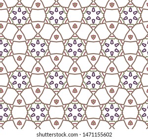 Seamless vector pattern. Background texture in geometric ornamental style.