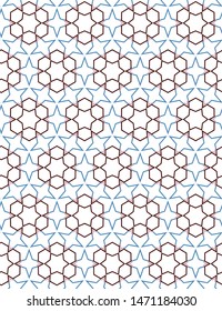 Seamless vector pattern. Background texture in geometric ornamental style.