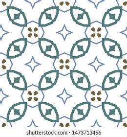 Seamless vector pattern. Background texture in geometric ornamental style.