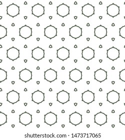 Seamless vector pattern. Background texture in geometric ornamental style.