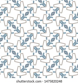Seamless vector pattern. Background texture in geometric ornamental style.