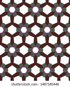 Seamless vector pattern. Background texture in geometric ornamental style.