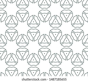 Seamless vector pattern. Background texture in geometric ornamental style.