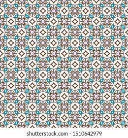 Seamless vector pattern. Background texture in geometric ornamental style.