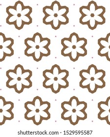 Seamless vector pattern. Background texture in geometric ornamental style.