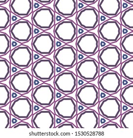 Seamless vector pattern. Background texture in geometric ornamental style.