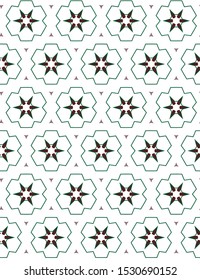 Seamless vector pattern. Background texture in geometric ornamental style.