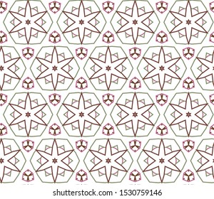 Seamless vector pattern. Background texture in geometric ornamental style.