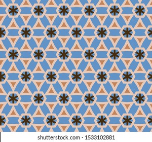 Seamless vector pattern. Background texture in geometric ornamental style.