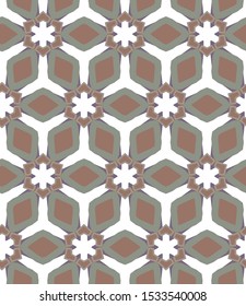 Seamless vector pattern. Background texture in geometric ornamental style.