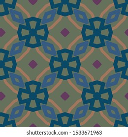 Seamless vector pattern. Background texture in geometric ornamental style.