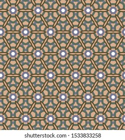 Seamless vector pattern. Background texture in geometric ornamental style.