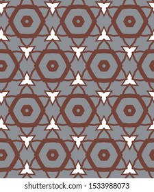 Seamless vector pattern. Background texture in geometric ornamental style.