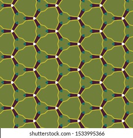 Seamless vector pattern. Background texture in geometric ornamental style.