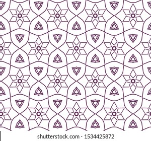 Seamless vector pattern. Background texture in geometric ornamental style.