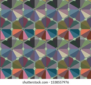 Seamless vector pattern. Background texture in geometric ornamental style.