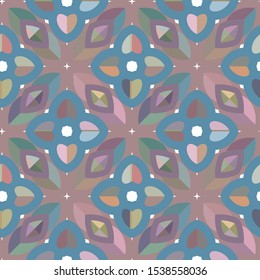 Seamless vector pattern. Background texture in geometric ornamental style.