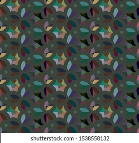 Seamless vector pattern. Background texture in geometric ornamental style.