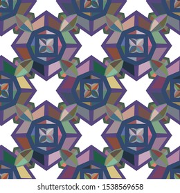 Seamless vector pattern. Background texture in geometric ornamental style.