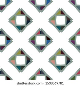Seamless vector pattern. Background texture in geometric ornamental style.