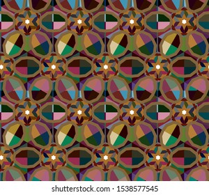 Seamless vector pattern. Background texture in geometric ornamental style.