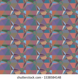 Seamless vector pattern. Background texture in geometric ornamental style.