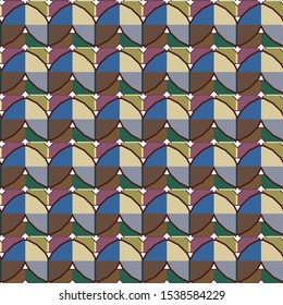 Seamless vector pattern. Background texture in geometric ornamental style.