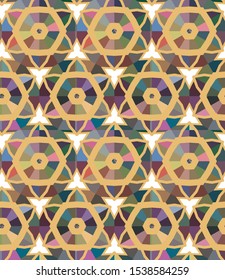 Seamless vector pattern. Background texture in geometric ornamental style.