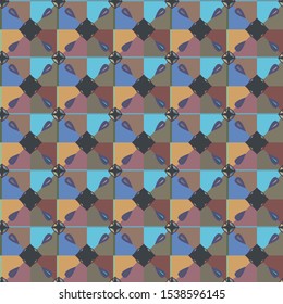 Seamless vector pattern. Background texture in geometric ornamental style.