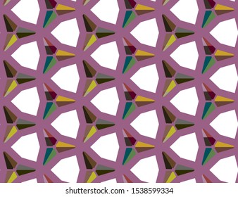 Seamless vector pattern. Background texture in geometric ornamental style.