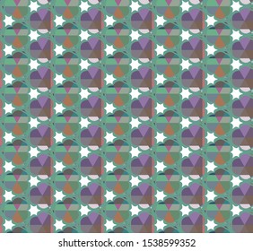 Seamless vector pattern. Background texture in geometric ornamental style.