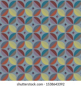 Seamless vector pattern. Background texture in geometric ornamental style.