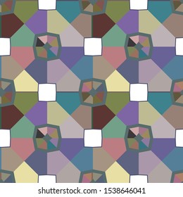 Seamless vector pattern. Background texture in geometric ornamental style.