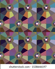 Seamless vector pattern. Background texture in geometric ornamental style.