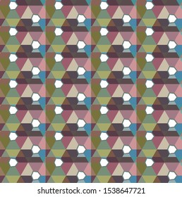 Seamless vector pattern. Background texture in geometric ornamental style.