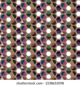 Seamless vector pattern. Background texture in geometric ornamental style.