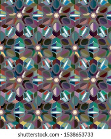 Seamless vector pattern. Background texture in geometric ornamental style.