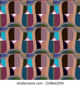 Seamless vector pattern. Background texture in geometric ornamental style.
