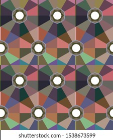 Seamless vector pattern. Background texture in geometric ornamental style.
